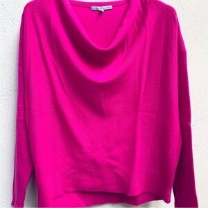 Antonio Melani Fuschia/Hot Pink 100% Cashmere Cowl Neck Sweater XS